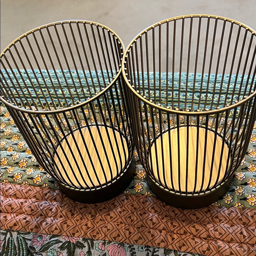Yankee Candle Brown/Bronze/Gold Metal Wire Candle Holders